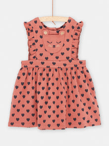  Blush heart print dress