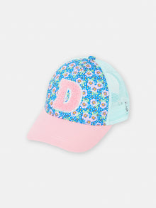  Flower Print Cap for Girls