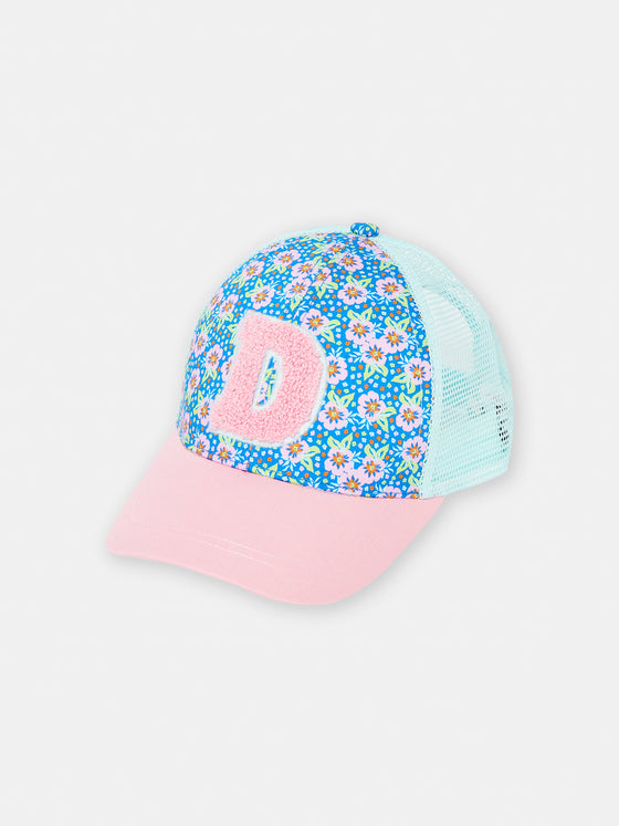 Flower Print Cap for Girls