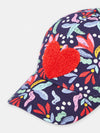 Flower blue print cap for girls