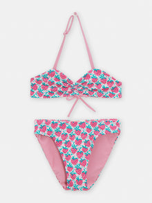  Girls Reversible Pink 2-Piece Swimsuit