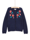 Cardigan with flower embroidery