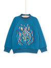 Ocean Sweatshirt with zebra pattern