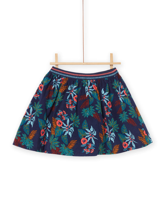 Floreale blue reversible skirt