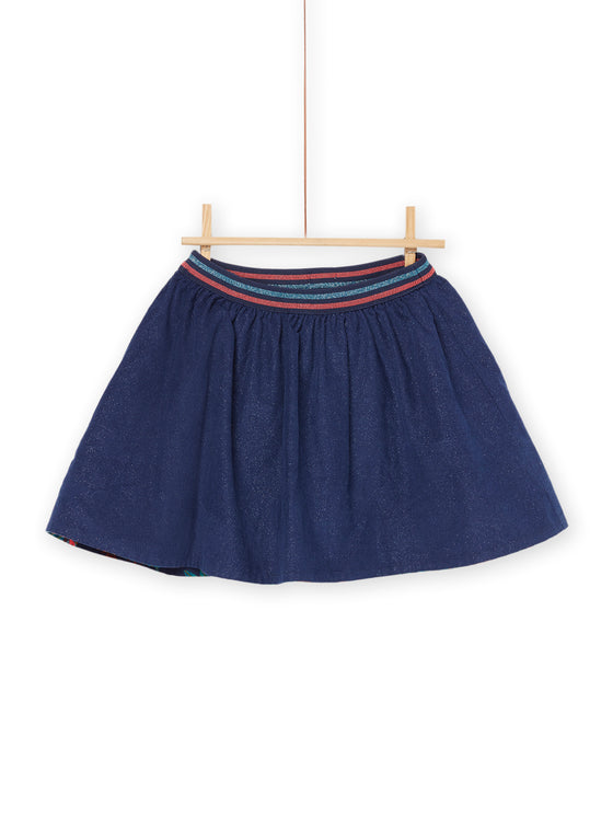 Floreale blue reversible skirt