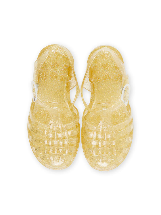 Golden beach sandals