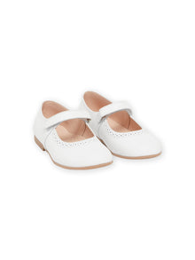  White Leather Mary Janes