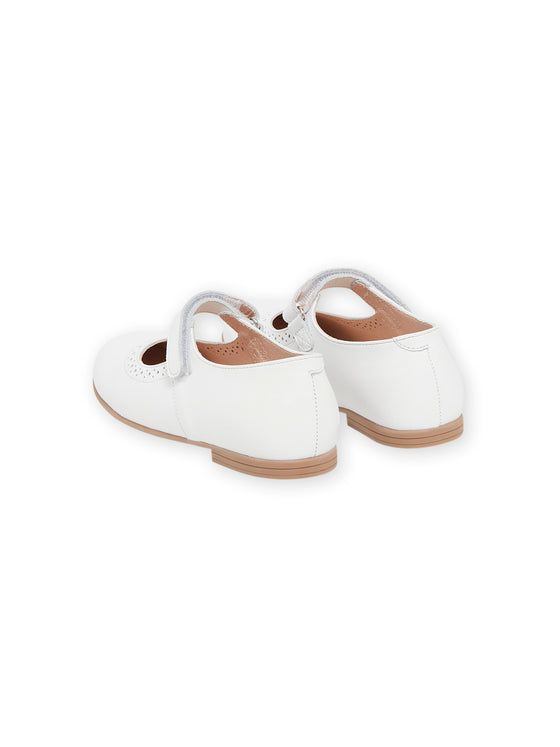 White Leather Mary Janes