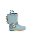 Rain boots with dinosaur patch