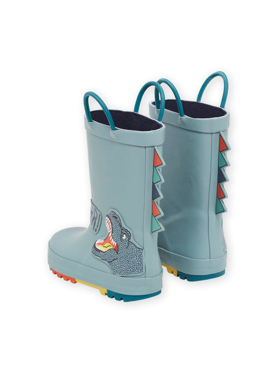 Rain boots with dinosaur patch