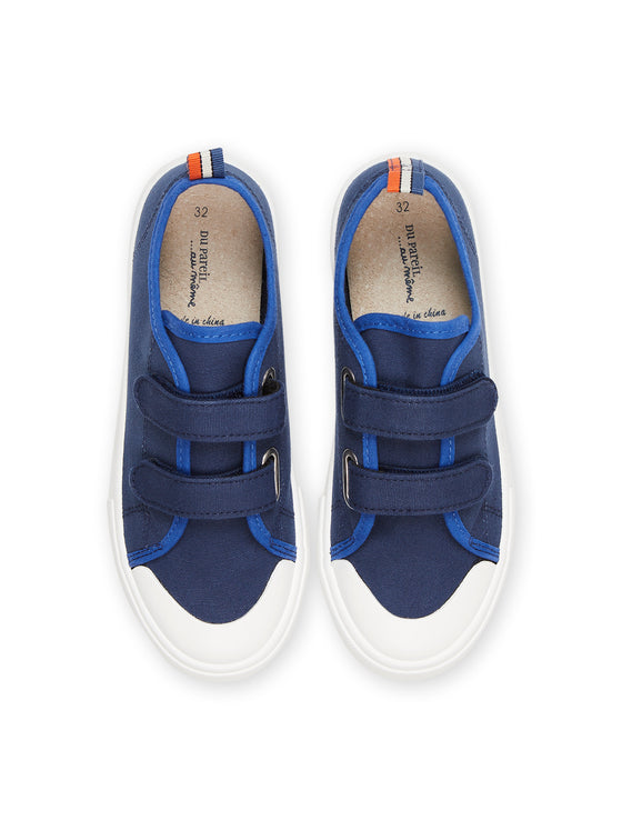 Navy canvas sneakers