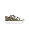 Khaki canvas sneakers with star patch