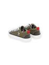 Khaki canvas sneakers with star patch