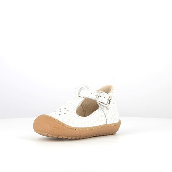 White leather Mary Janes