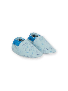  Azure Leather Slippers
