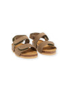 Khaki leather sandals