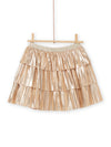 Metallic pleated skirt