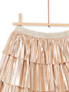 Metallic pleated skirt