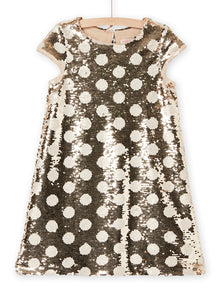  Sequin polka dot print dress