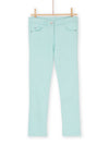 Water green slim pants