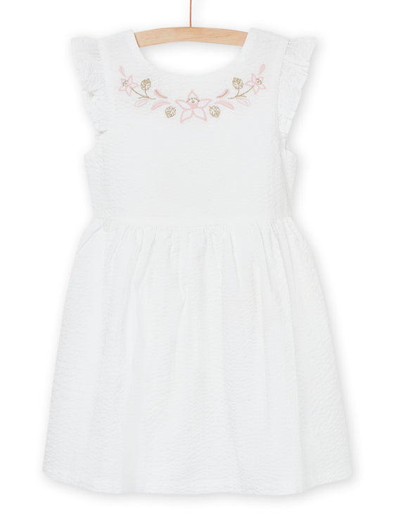 Flower embroidery dress