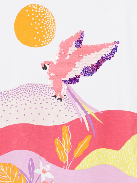 Bird pattern t-shirt