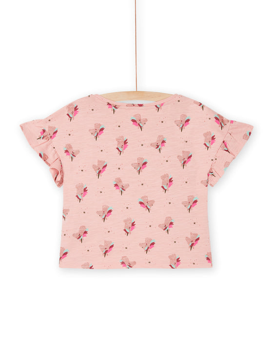 Pink Floral patterned T-shirt