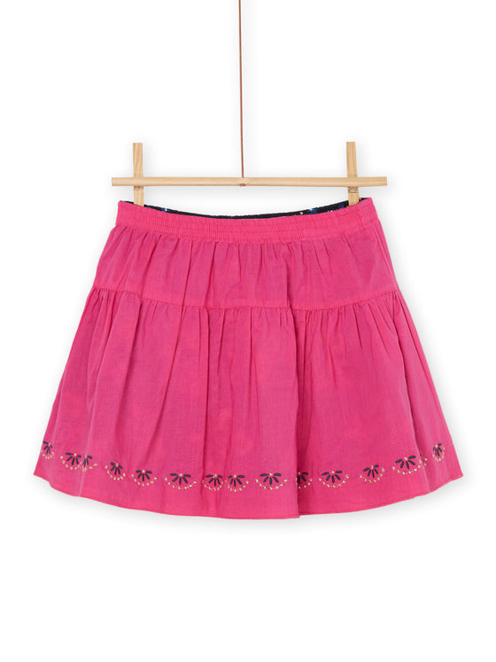 Reversible ruffled skirt