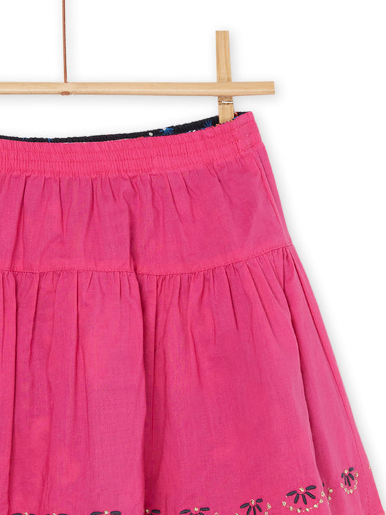 Reversible ruffled skirt