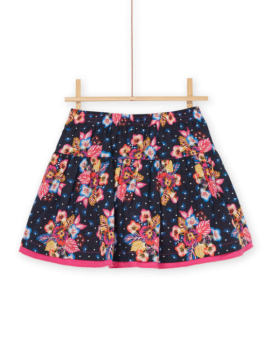 Reversible ruffled skirt