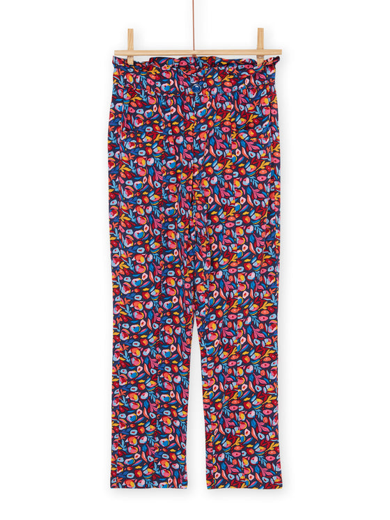 Multicolored poplin pants