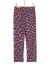 Multicolored poplin pants