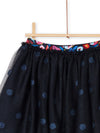 Black tulle skirt with glitter print