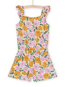  Multicolor floral print playsuit