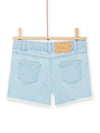 Light blue denim shorts