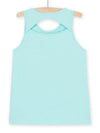 Turquoise tank top with tiger pattern