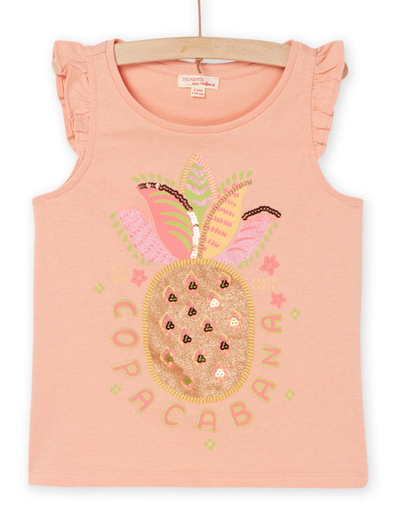 Peach tank top with pineapple animation