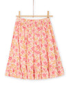 Pink floral print skirt