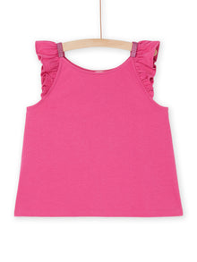  Grenadine tank top with ruffled cap sleeves