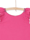 Grenadine tank top with ruffled cap sleeves