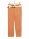 Chestnut pants with removable belt