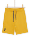 Yellow fleece Bermuda shorts