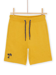  Yellow fleece Bermuda shorts