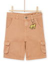 Light brown canvas Bermuda shorts