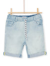 Bermuda shorts in light denim knit