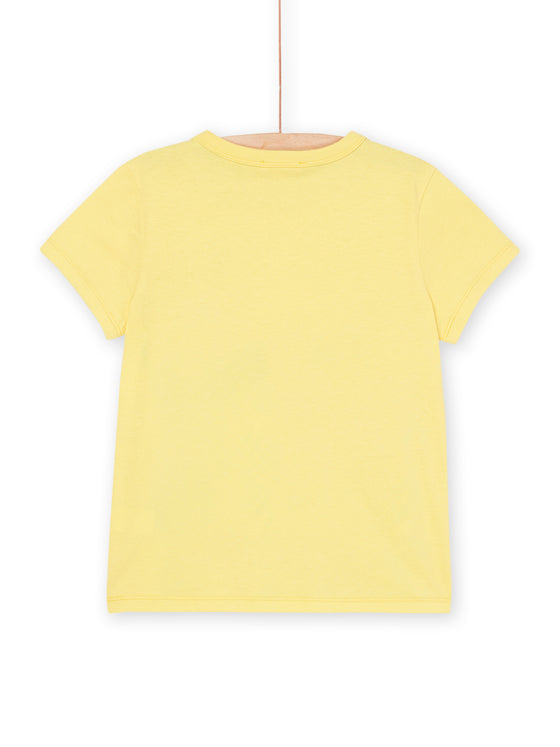 Lemon yellow t-shirt with jungle patterns