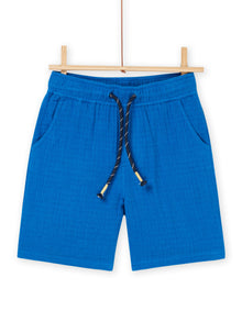  English blue Bermuda shorts in cotton gauze