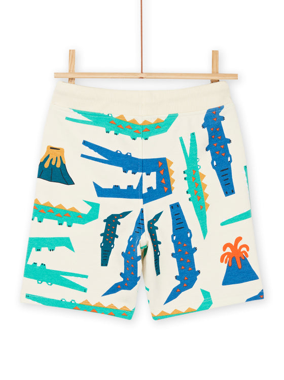 Bermuda shorts with crocodile print