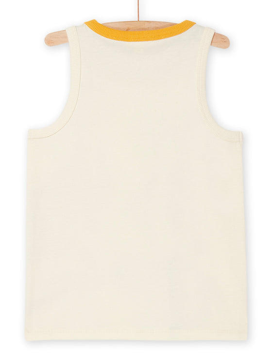 Cream Wild Animal Tank Top