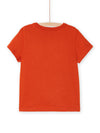 Orange t-shirt with dinosaur animation